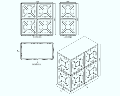 modüler su deposu teknik pdf çizim modüler su deposu teknik pdf çizim